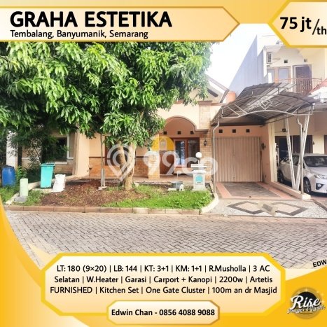 Rumah di Banyumanik, Dekat Pusat Kota, 4 KT, Luas 180m² LB 144m² Rumah di Banyumanik, Dekat Pusat Kota, 4 KT, Luas 180m² LB 144m²