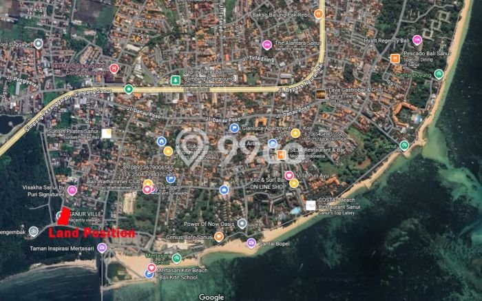 Untuk Disewa Tanah di Sanur Denpasar Seluas 570m2 Untuk Disewa Tanah di Sanur Denpasar Seluas 570m2