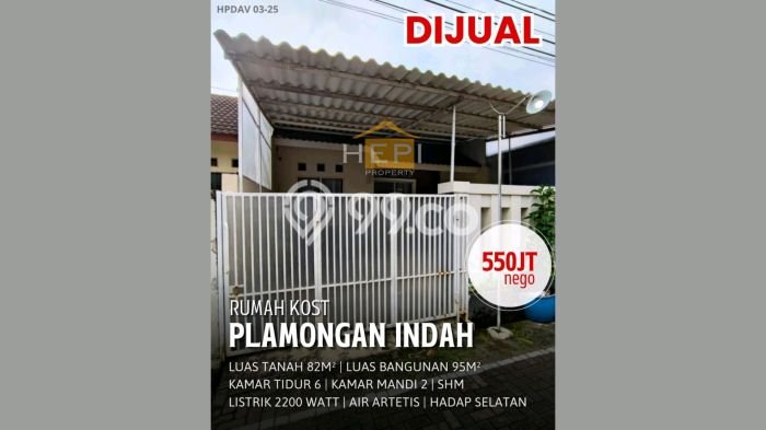 Jual Rumah Eksklusif 6 KT di Plamongan, Semarang Jual Rumah Eksklusif 6 KT di Plamongan, Semarang