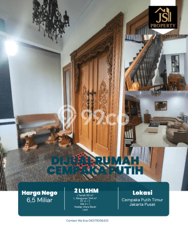 Dijual Rumah Premium dengan Fasilitas Sekitar Lengkap di Cempaka Putih, Jakarta Pusat Dijual Rumah Premium dengan Fasilitas Sekitar Lengkap di Cempaka Putih, Jakarta Pusat