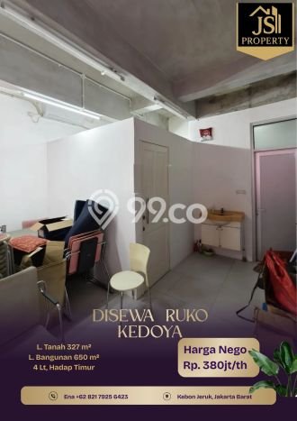 Ruko Disewa di Kebon Jeruk, Jakarta Barat, LT 327m2 / LB 650m2 Ruko Disewa di Kebon Jeruk, Jakarta Barat, LT 327m2 / LB 650m2