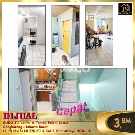 Ruko Area Premium Kawasan Cengkareng, Luas 270m2m², Jalan Strategis Ruko Area Premium Kawasan Cengkareng, Luas 270m2m², Jalan Strategis