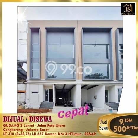 Gudang Paling Dicari LB 657m2 Dijual di Cengkareng Gudang Paling Dicari LB 657m2 Dijual di Cengkareng