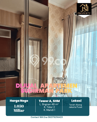 Unit Apartemen Dijual di Tanah Abang, Jakarta Pusat, dengan 2 Bedroom, 1 Bathroom Unit Apartemen Dijual di Tanah Abang, Jakarta Pusat, dengan 2 Bedroom, 1 Bathroom