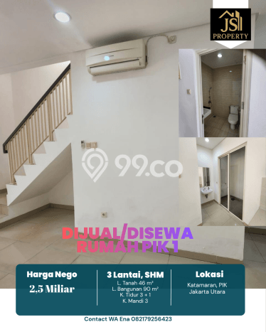 For Sale Hunian Rumah Terawat 3 KT di Pantai Indah Kapuk, Jakarta Utara For Sale Hunian Rumah Terawat 3 KT di Pantai Indah Kapuk, Jakarta Utara