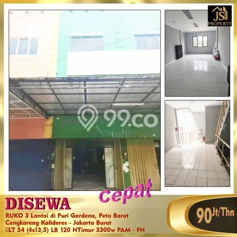 Disewakan Ruko komersial di Cengkareng luas bangunan 120m2 Disewakan Ruko komersial di Cengkareng luas bangunan 120m2