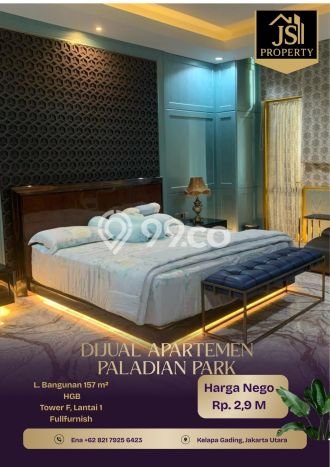 Untuk Dijual Apartemen Prestisius di Kelapa Gading, Jakarta Utara 3 Kamar Tidur Untuk Dijual Apartemen Prestisius di Kelapa Gading, Jakarta Utara 3 Kamar Tidur