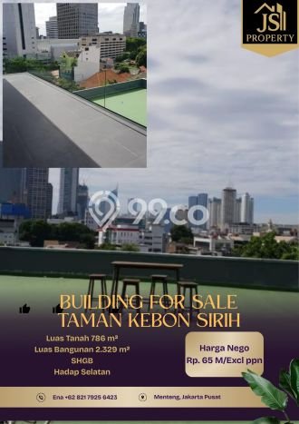 Kantor Dijual Lokasi Emas di Menteng Luas 2329m2 Kantor Dijual Lokasi Emas di Menteng Luas 2329m2