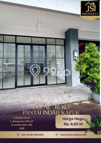 Unit Ruko Dijual di Jakarta Utara LT 75m2 & LB 413m2 Unit Ruko Dijual di Jakarta Utara LT 75m2 & LB 413m2