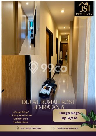 Unit Kost Dijual di Tambora dengan 20 Kamar Tidur & Luas Bangunan 310m2 Unit Kost Dijual di Tambora dengan 20 Kamar Tidur & Luas Bangunan 310m2