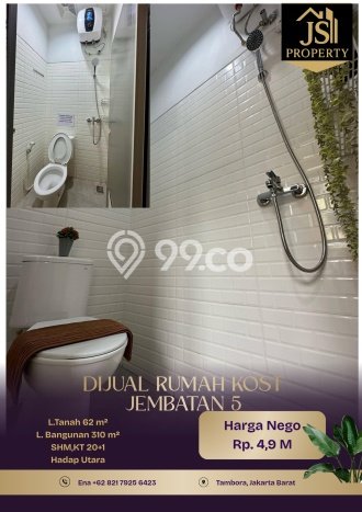 Unit Kost Dijual di Tambora dengan 20 Kamar Tidur & Luas Bangunan 310m2 Unit Kost Dijual di Tambora dengan 20 Kamar Tidur & Luas Bangunan 310m2