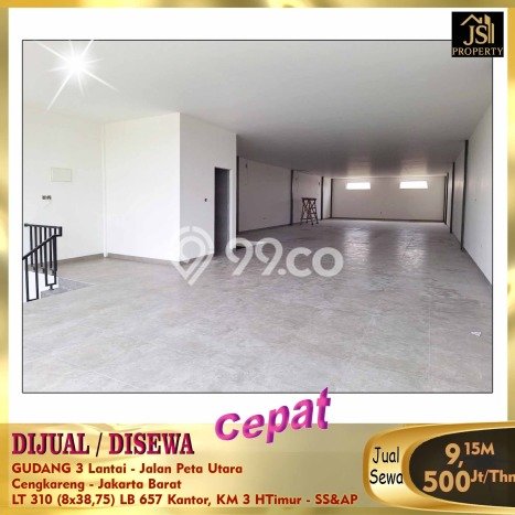 Gudang Paling Dicari LB 657m2 Dijual di Cengkareng Gudang Paling Dicari LB 657m2 Dijual di Cengkareng