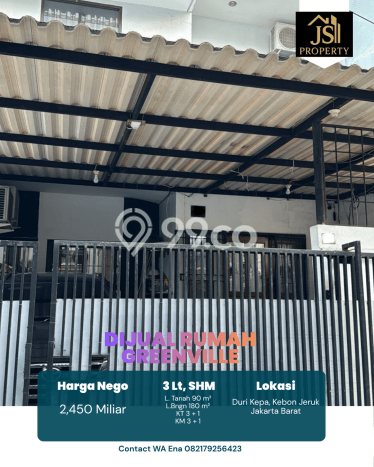 Rumah Modern Minimalis 3 Kamar Bisa Langsung Pindah di Kebon Jeruk Rumah Modern Minimalis 3 Kamar Bisa Langsung Pindah di Kebon Jeruk