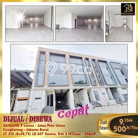 Gudang Paling Dicari LB 657m2 Dijual di Cengkareng Gudang Paling Dicari LB 657m2 Dijual di Cengkareng