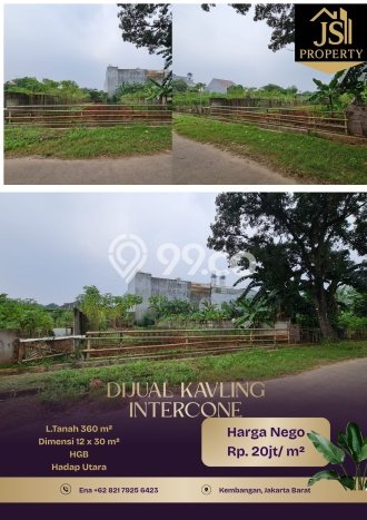 Tanah Dijual Lokasi Kembangan, Jakarta Barat dengan Luas Tanah 360m2 dan Status - Tanah Dijual Lokasi Kembangan, Jakarta Barat dengan Luas Tanah 360m2 dan Status -