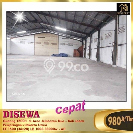 Unit Gudang disewakan di Penjaringan Jakarta Utara dengan LT 1500m2 / LB 1008m2 Unit Gudang disewakan di Penjaringan Jakarta Utara dengan LT 1500m2 / LB 1008m2