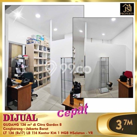 Gudang Bagus LT 136m2 LB 114m2 Dijual di Cengkareng Jakarta Barat Gudang Bagus LT 136m2 LB 114m2 Dijual di Cengkareng Jakarta Barat