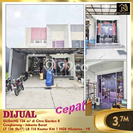 Gudang Bagus LT 136m2 LB 114m2 Dijual di Cengkareng Jakarta Barat Gudang Bagus LT 136m2 LB 114m2 Dijual di Cengkareng Jakarta Barat