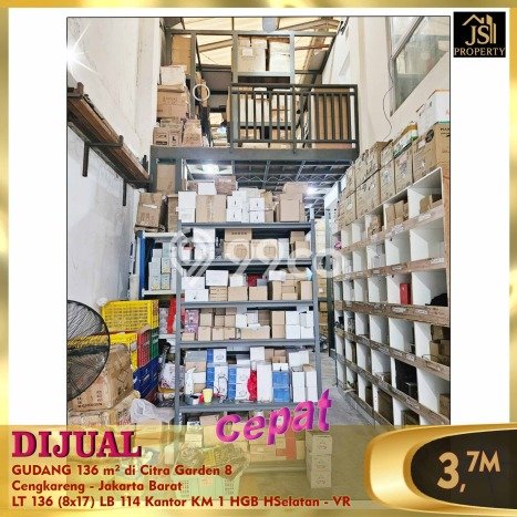 Gudang Bagus LT 136m2 LB 114m2 Dijual di Cengkareng Jakarta Barat Gudang Bagus LT 136m2 LB 114m2 Dijual di Cengkareng Jakarta Barat