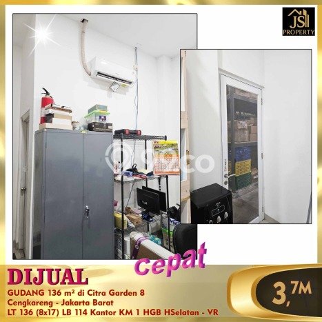 Gudang Bagus LT 136m2 LB 114m2 Dijual di Cengkareng Jakarta Barat Gudang Bagus LT 136m2 LB 114m2 Dijual di Cengkareng Jakarta Barat