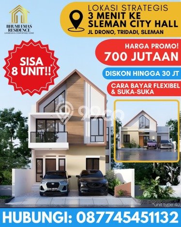 Rumah Modern Cantik 3 Kamar Siap Huni di Sleman Rumah Modern Cantik 3 Kamar Siap Huni di Sleman