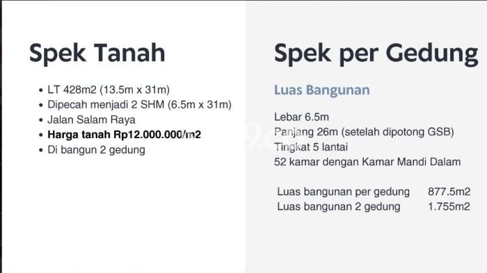 HARGA TERBAIK! Tanah di Kemanggisan, Luas 428m², Area Strategis HARGA TERBAIK! Tanah di Kemanggisan, Luas 428m², Area Strategis