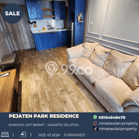 Dijual Apartemen di Jakarta Selatan 1 Kamar & 1 Kamar Mandi, Luas 43m2 Dijual Apartemen di Jakarta Selatan 1 Kamar & 1 Kamar Mandi, Luas 43m2
