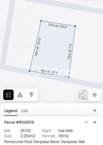 Dijual Tanah di Denpasar Barat, Luas 2250m², Akses Strategis Dijual Tanah di Denpasar Barat, Luas 2250m², Akses Strategis