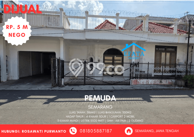 For Sale Rumah Elit Exclusive di Semarang Tengah, Semarang For Sale Rumah Elit Exclusive di Semarang Tengah, Semarang