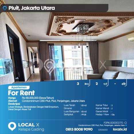 Apartemen Harga Murah dengan 3 BR & 2 KM di Penjaringan Jakarta Utara Apartemen Harga Murah dengan 3 BR & 2 KM di Penjaringan Jakarta Utara
