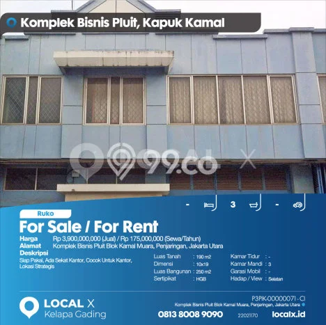 Lokasi Strategis! Dijual Ruko Bisnis di Penjaringan, Jakarta Utara Kondisi Baik Lokasi Strategis! Dijual Ruko Bisnis di Penjaringan, Jakarta Utara Kondisi Baik