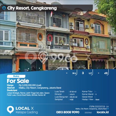 Area Ramai! Ruko Dijual di Cengkareng untuk Bisnis Luas Bangunan 235m2 Area Ramai! Ruko Dijual di Cengkareng untuk Bisnis Luas Bangunan 235m2