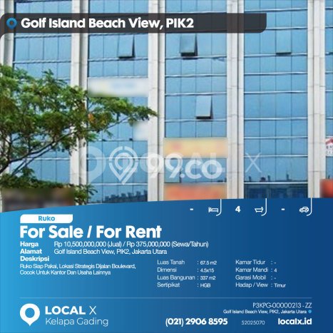 Unit Ruko Dijual di Jakarta Utara LT 67m2 & LB 337m2 Unit Ruko Dijual di Jakarta Utara LT 67m2 & LB 337m2