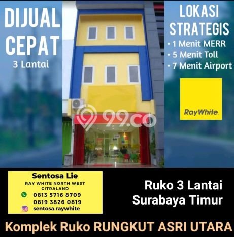 Ruko Komersial Dijual di Rungkut Surabaya LT 74m2 & LB 210m2 Ruko Komersial Dijual di Rungkut Surabaya LT 74m2 & LB 210m2