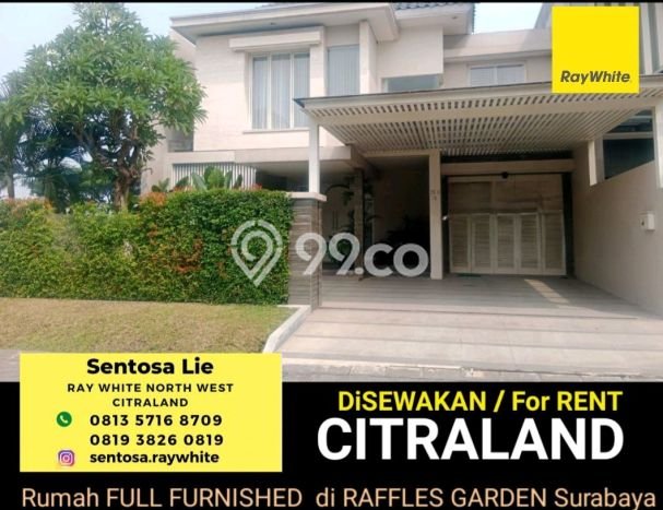Disewakan! Rumah 4 Kamar Tidur &
3 Kamar Mandi di Citraland, Surabaya Disewakan! Rumah 4 Kamar Tidur &
3 Kamar Mandi di Citraland, Surabaya