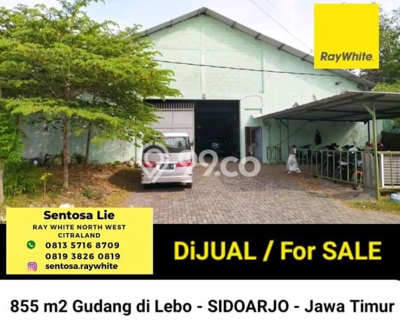 Untuk Dijual Gudang di Sidoarjo Sidoarjo LT 855m2 / LB 401m2 Untuk Dijual Gudang di Sidoarjo Sidoarjo LT 855m2 / LB 401m2