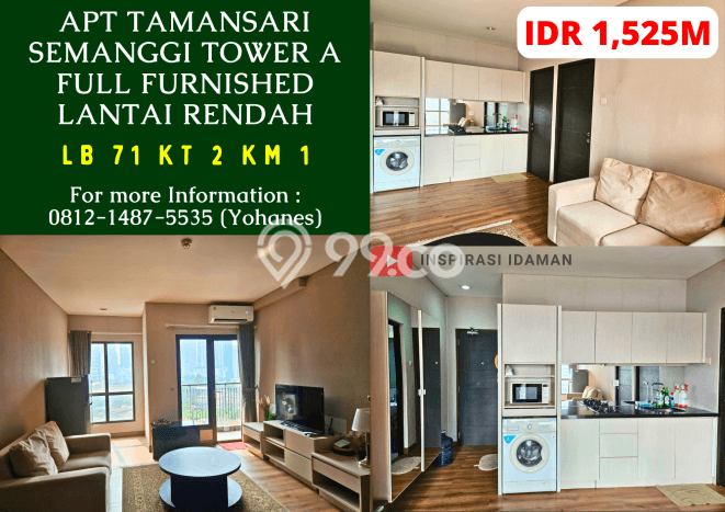 Apartemen di Setiabudi, 1 KM, Luas 71m², Premium Apartemen di Setiabudi, 1 KM, Luas 71m², Premium