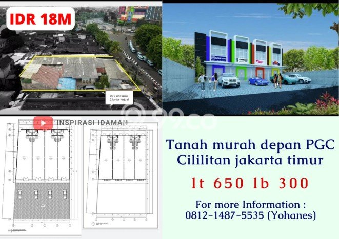 Dijual Tanah Lokasi Cililitan, Jakarta Timur Seluas 650m2 Dijual Tanah Lokasi Cililitan, Jakarta Timur Seluas 650m2