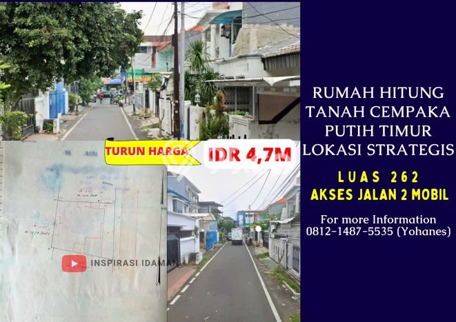 Rumah Eksklusif Siap Huni LT 262m2 di Cempaka Putih, Jakarta Pusat Rumah Eksklusif Siap Huni LT 262m2 di Cempaka Putih, Jakarta Pusat