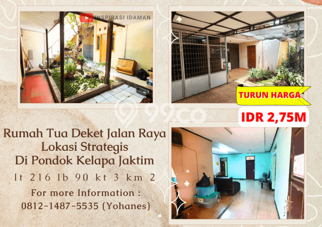 Jual Rumah Mewah Megah Dengan View Eksklusif di Pondok Kelapa, Jakarta Timur Jual Rumah Mewah Megah Dengan View Eksklusif di Pondok Kelapa, Jakarta Timur