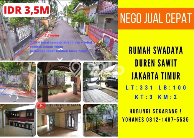 Dijual Rumah Elit Exclusive di Duren Sawit, Jakarta Timur Dijual Rumah Elit Exclusive di Duren Sawit, Jakarta Timur