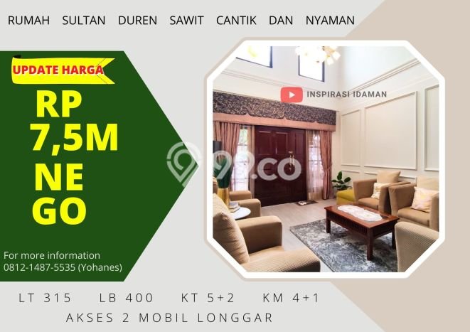 Dijual Rumah Mewah Exclusive di Duren Sawit, Jakarta Timur Dijual Rumah Mewah Exclusive di Duren Sawit, Jakarta Timur