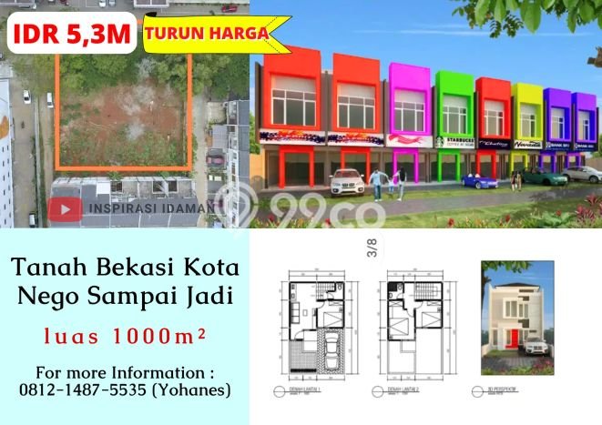 Tanah untuk Dijual di Rawalumbu Bekasi Luas 1000m2 Tanah untuk Dijual di Rawalumbu Bekasi Luas 1000m2