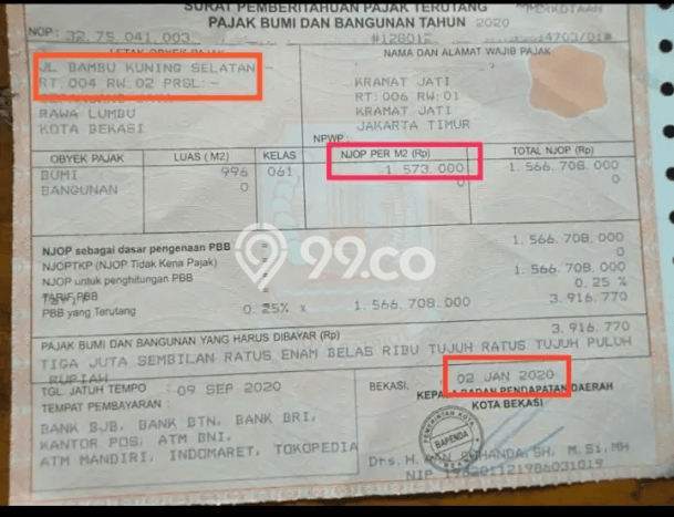 Tanah untuk Dijual di Rawalumbu Bekasi Luas 1000m2 Tanah untuk Dijual di Rawalumbu Bekasi Luas 1000m2