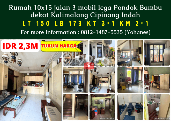 Rumah Luas Asri 3 KT Siap Huni di Pondok Bambu Jakarta Timur Rumah Luas Asri 3 KT Siap Huni di Pondok Bambu Jakarta Timur