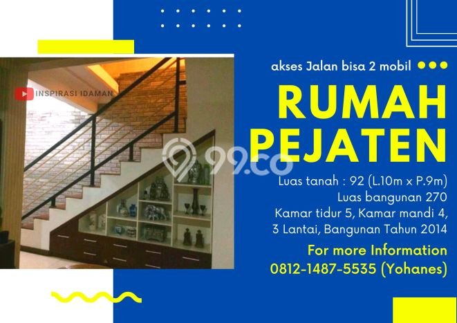 Rumah Minimalis 5 KT di Pejaten Jakarta Selatan Unfurnished Rumah Minimalis 5 KT di Pejaten Jakarta Selatan Unfurnished