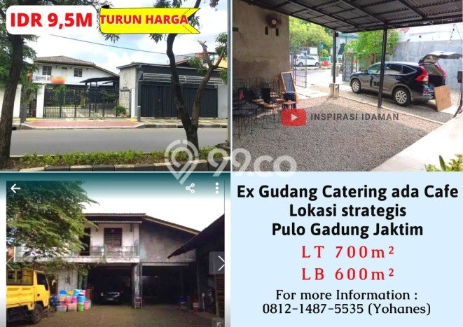 FOR SALE! Gudang di Pulo Gadung Jakarta Timur, LT 700m2, LB 600m2 FOR SALE! Gudang di Pulo Gadung Jakarta Timur, LT 700m2, LB 600m2