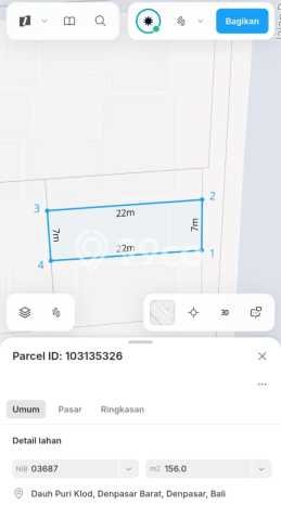 Tanah Siap Bangun Dijual di Denpasar Punya Luas 156m2 Tanah Siap Bangun Dijual di Denpasar Punya Luas 156m2
