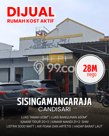 Investasi Kost Dijual di Candisari, Semarang, Spesifikasi 23 KT, 22 KM, 650m2 Investasi Kost Dijual di Candisari, Semarang, Spesifikasi 23 KT, 22 KM, 650m2
