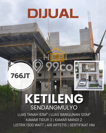 Rumah Modern 3 KT di Sendangmulyo Semarang Unfurnished Rumah Modern 3 KT di Sendangmulyo Semarang Unfurnished